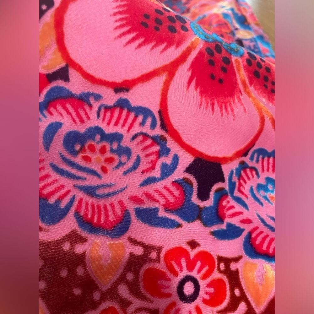 Free People Sun Valley Velvet Pants Joggers‎ Floral Print Embroidery- Small - Picture 7 of 9